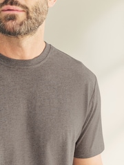 Black/Neutral Stripe Motionflex Cosy Short Sleeve Pyjamas Set - Image 5 of 11