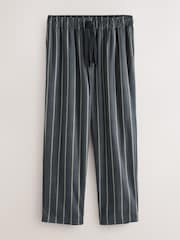 Black/Neutral Stripe Motionflex Cosy Short Sleeve Pyjamas Set - Image 9 of 11