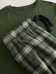 Khaki Green Motionflex Cosy Long Sleeve Pyjamas Set - Image 10 of 10