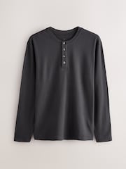 Slate Grey Check Motionflex Corded Cosy Long Sleeve Pyjamas Set - Image 2 of 5
