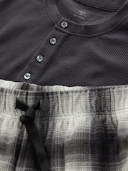 Slate Grey Check Motionflex Corded Cosy Long Sleeve Pyjamas Set - Image 4 of 5