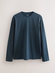 Navy Blue/Rust Motionflex Cosy Long Sleeve Pyjamas Set - Image 2 of 6