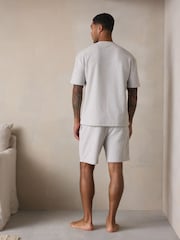 Grey Towelling Short Sleeve Pyjamas Set - Image 2 of 11