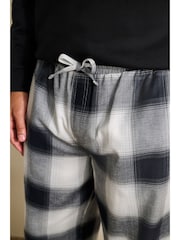 Black/White Halloween Graphic Print Sweatshirt and Pyjama Bottoms Set - Image 3 of 12