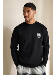 Black/White Halloween Graphic Print Sweatshirt and Pyjama Bottoms Set - Image 5 of 12