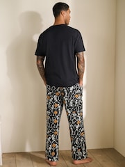 Black Halloween Cowboy Short Sleeve Jersey Pyjama Set - Image 4 of 6