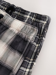 Neutral/Black Check Motionflex Cosy Open Hem Pyjama Bottoms 2 Pack - Image 5 of 14