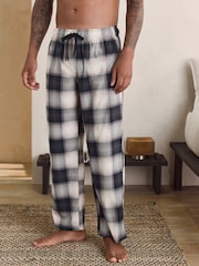 Neutral/Black Check Motionflex Cosy Open Hem Pyjama Bottoms 2 Pack - Image 6 of 14