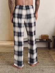 Neutral/Black Check Motionflex Cosy Open Hem Pyjama Bottoms 2 Pack - Image 7 of 14