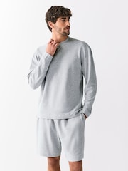 Grey TENCEL™ Modal Blend Long Sleeve Lounge Set - Image 1 of 9