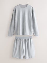 Grey TENCEL™ Modal Blend Long Sleeve Lounge Set - Image 6 of 9