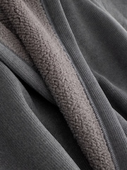 Slate Grey Corded Textured Dressing Gown - Image 8 of 9