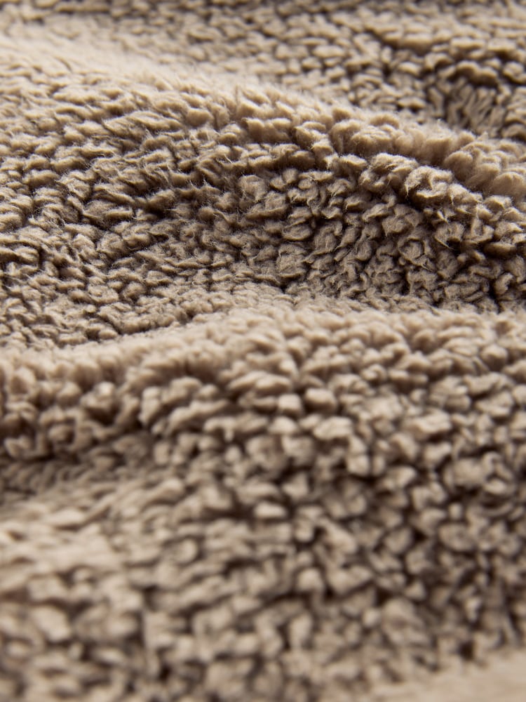Neutral Stone Borg Dressing Gown - Image 3 of 3