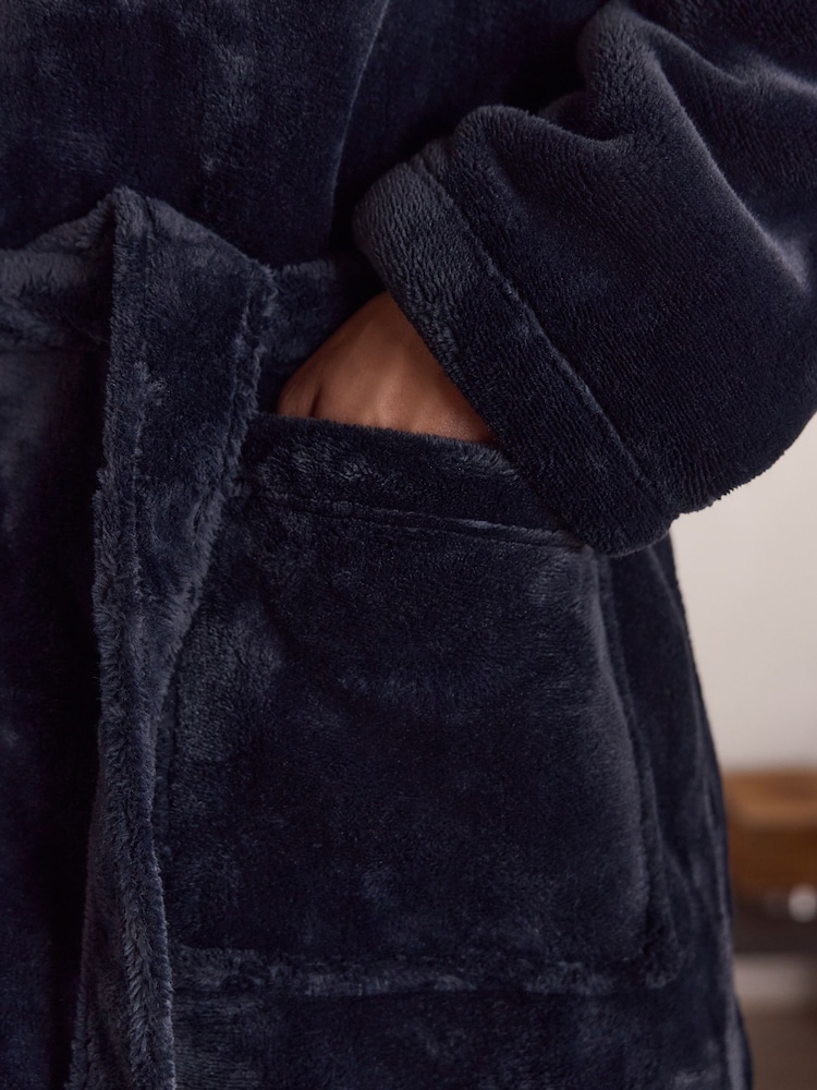 Buy Black Fleece Dressing Gown from Next USA