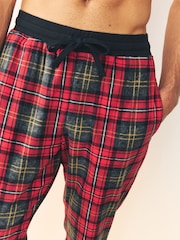 Red Tartan Thermal Fleece Cuffed Check Pyjama Bottoms - Image 3 of 13