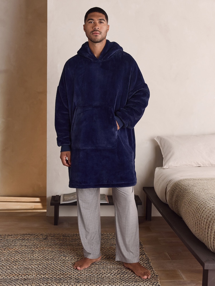 Navy Blue Oversized Hoodie - Image 1 of 6