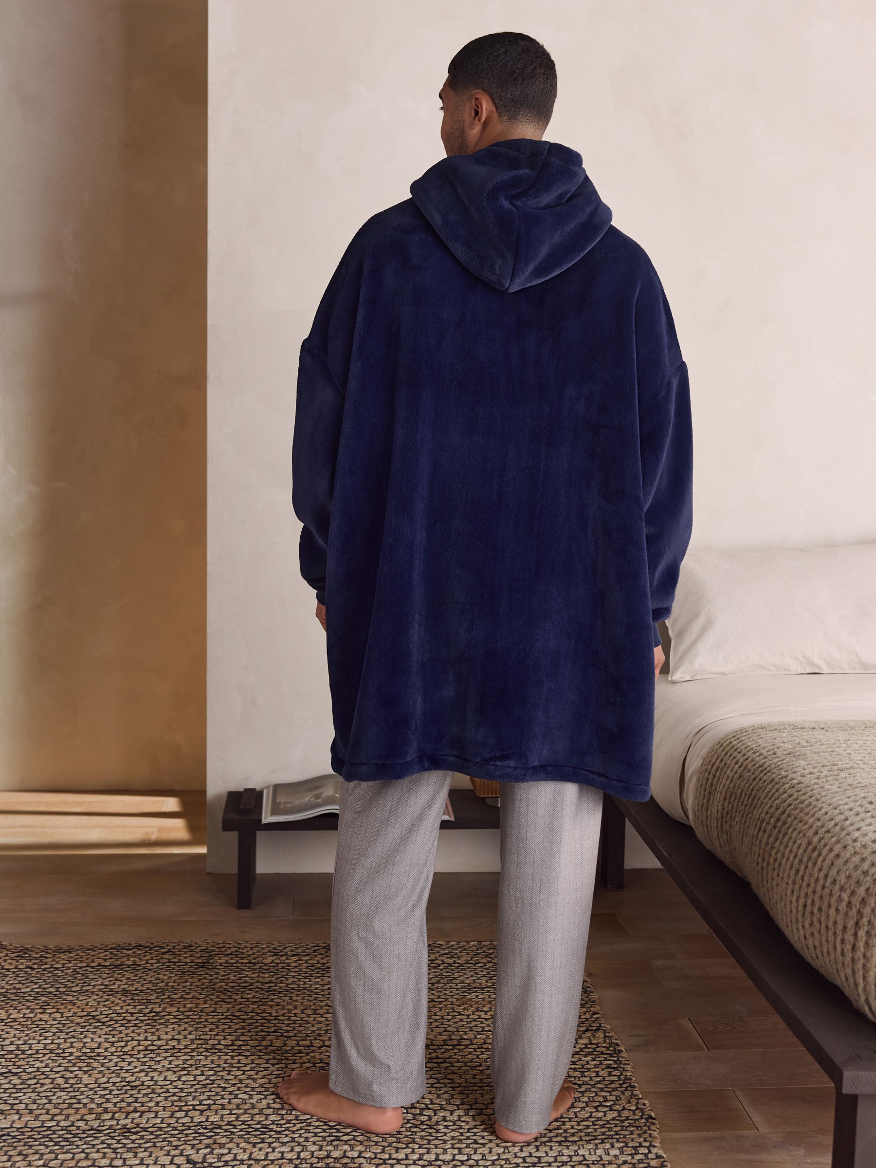 Buy Navy Blue Oversized Hoodie from Next USA
