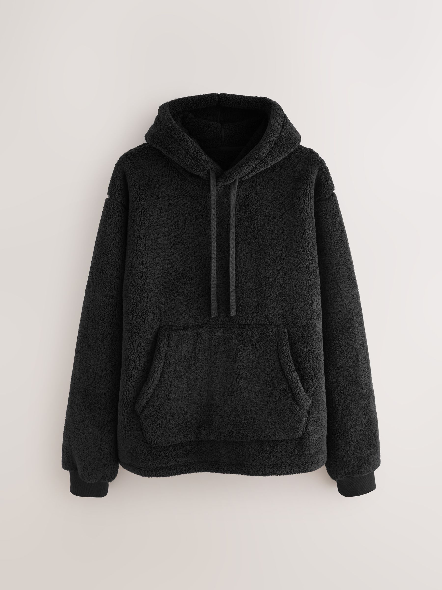 Buy Black Chamonix Pattern Borg Overhead Hoodie from Next USA