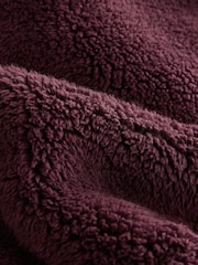 Burgundy Red Borg Overhead Hoodie - Image 8 of 8