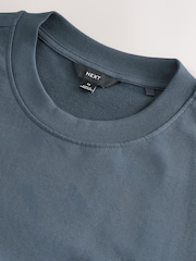 Petrol Blue Lightweight Crew Neck Sweatshirt - Image 2 of 3