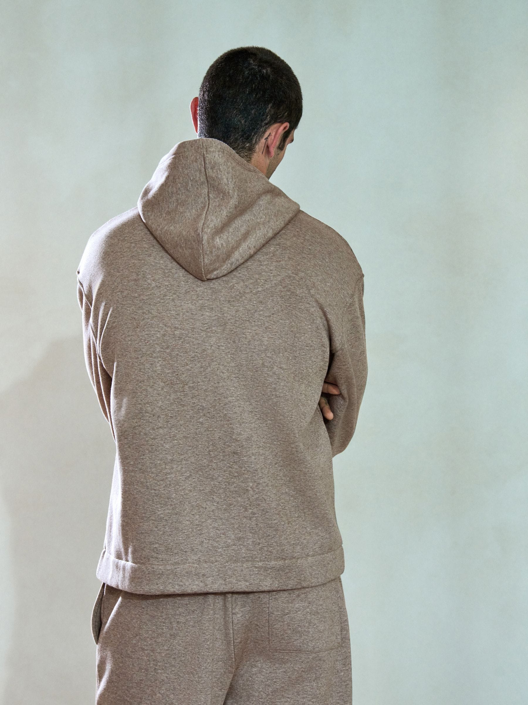 Buy Stone Neutral Velour Lined Zip Through Hoodie from the Next UK