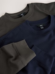 Navy/Charcoal Lightweight Crew Neck Sweatshirts 2 Pack - Image 10 of 10