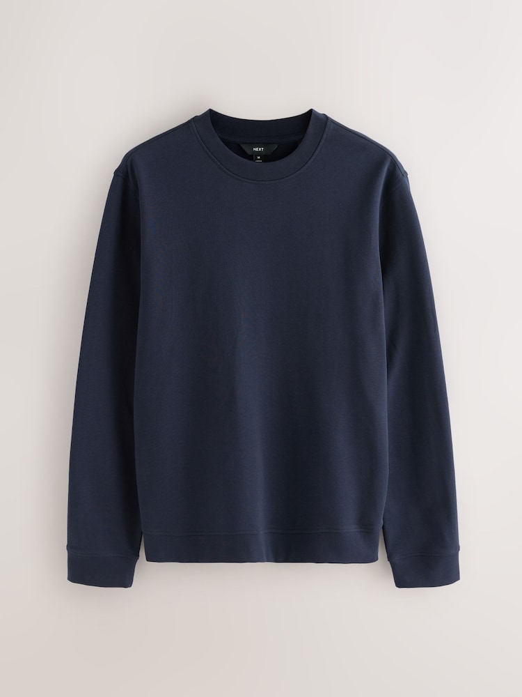 Navy/Charcoal Lightweight Crew Neck Sweatshirts 2 Pack - Image 2 of 10