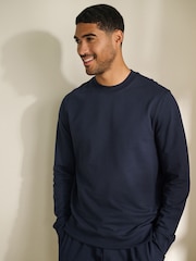 Navy/Charcoal Lightweight Crew Neck Sweatshirts 2 Pack - Image 4 of 10