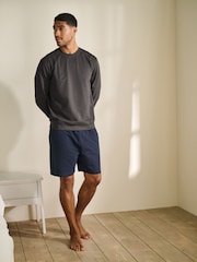 Navy/Charcoal Lightweight Crew Neck Sweatshirts 2 Pack - Image 5 of 10