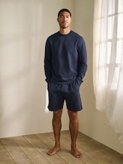 Navy/Charcoal Lightweight Crew Neck Sweatshirts 2 Pack - Image 6 of 10