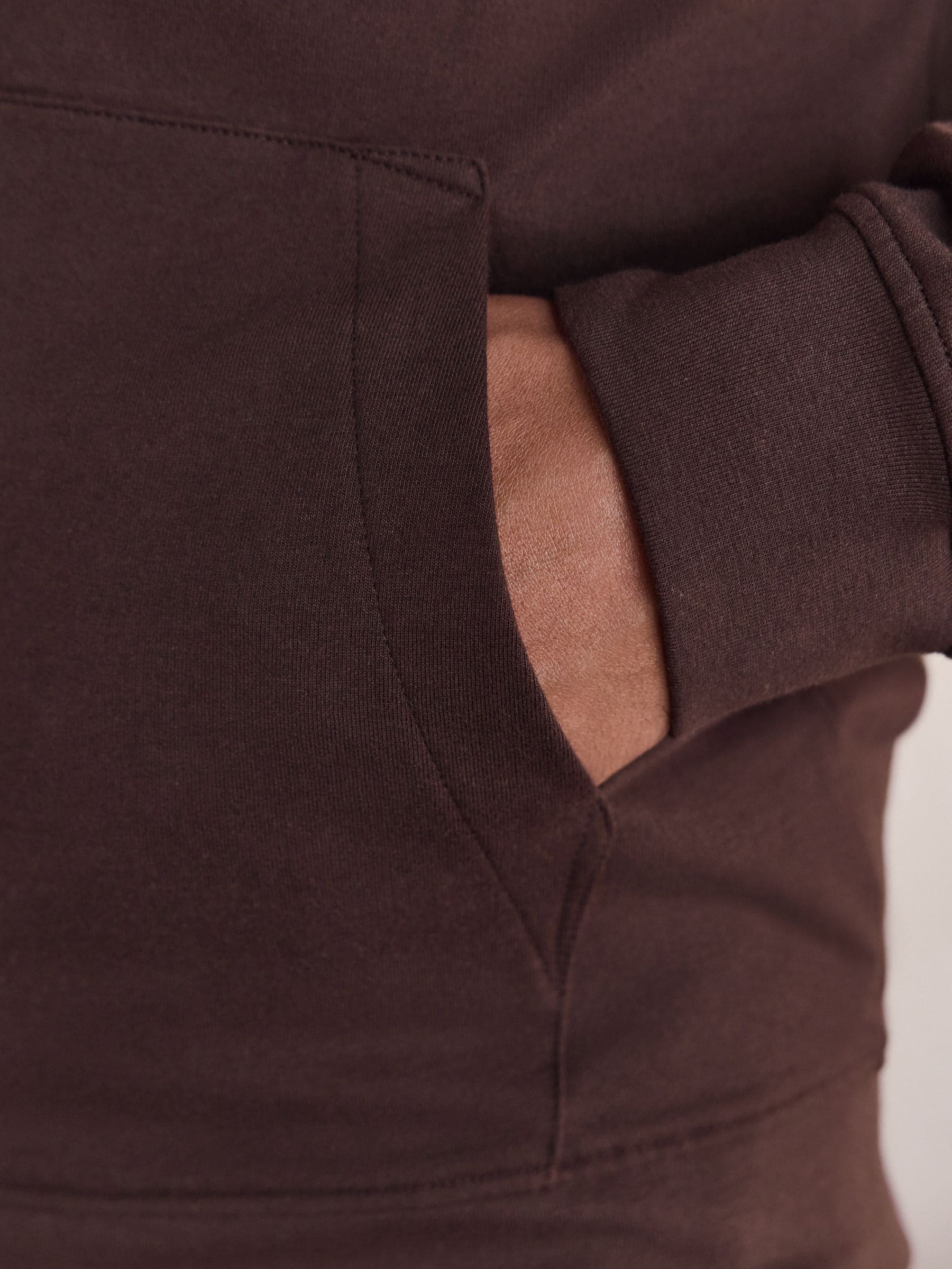 Buy Chocolate Brown Lightweight Zip Up Hoodie from Next USA