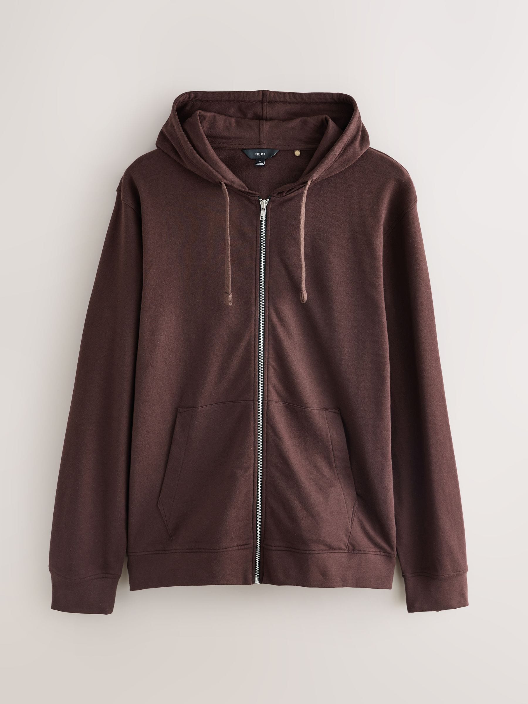 Buy Chocolate Brown Lightweight Zip Up Hoodie from Next USA