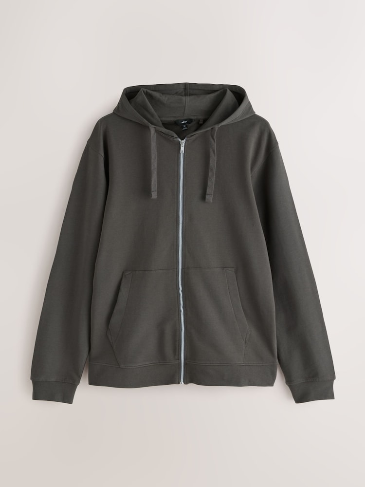 Marine/Anthrazit - Cotton Lightweight Zip Up Hoodies 2 Pack - Bild 3 von 3