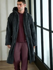 Plum Purple Seersucker Long Sleeve Stripe Pyjamas Set - Image 3 of 6