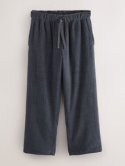 Slate Grey Borg Fleece Rib Textured Joggers - Image 1 of 4