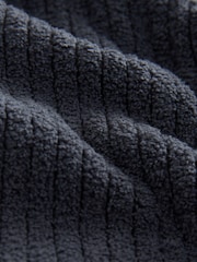 Gri ardezie - Pantaloni sport texturați cu nervuri din fleece Borg - Imaginea 10 din 10