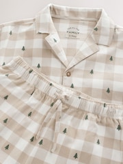 Neutral Check Matching Family Christmas Button Through Pyjamas Set - Image 10 of 11