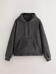 Slate Grey Borg Overhead Hoodie - Image 1 of 3