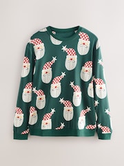 Green Santa Matching Family Christmas Cosy Long Sleeve Pyjamas - Image 7 of 10