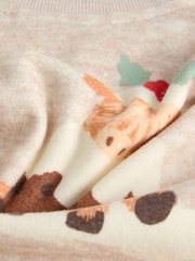 Oatmeal Hamish The Highland Cow Matching Family Christmas Cosy Long Sleeve Pyjamas - Image 10 of 11