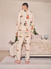 Oatmeal Hamish The Highland Cow Matching Family Christmas Cosy Long Sleeve Pyjamas - Image 3 of 11
