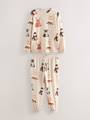 Oatmeal Hamish The Highland Cow Matching Family Christmas Cosy Long Sleeve Pyjamas - Image 7 of 11