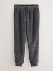 Slate Grey Borg Fleece Cuffed Joggers - Image 1 of 2