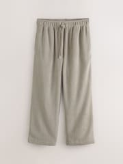 Culoarea pietrei neutră - Pantaloni sport texturați cu nervuri din fleece Borg - Imaginea 7 din 10