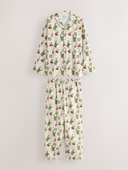 Cream Grinch Matching Family Christmas Button Through Pyjamas - Image 6 of 12