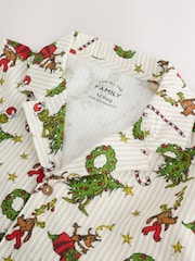 Cream Grinch Matching Family Christmas Button Through Pyjamas - Image 9 of 12