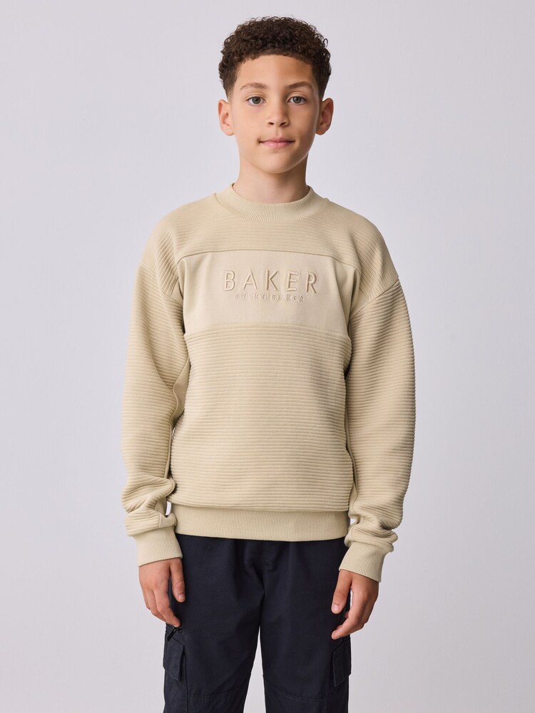 Baker by Ted Baker Stone Textured Sweatshirt - Image 2 of 12