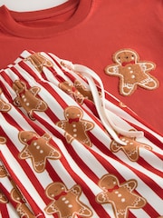 Red Gingerbread Matching Family Christmas Cosy Long Sleeve Pyjamas - Image 10 of 10