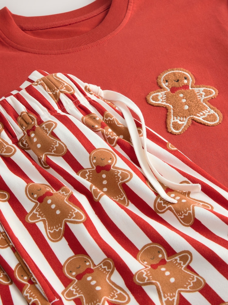 Red Gingerbread Matching Family Christmas Cosy Long Sleeve Pyjamas - Image 10 of 10 Red Gingerbread Matching Family Christmas Cosy Long Sleeve Pyjamas - Image 10 of 10
