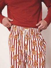 Red Gingerbread Matching Family Christmas Cosy Long Sleeve Pyjamas - Image 5 of 10